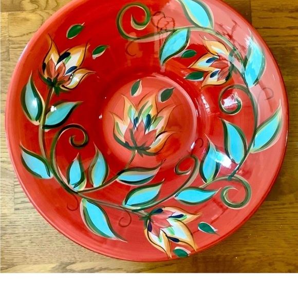 Southern Living At Home Bountiful Bowl by Gail Pitman Handpainted EUC - Picture 3 of 3